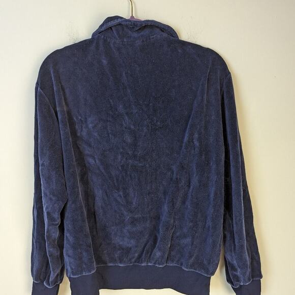 Vintage 70's Velour Blue Nabholz  Sportables by Martin Burns Top - Large - Picture 6 of 6